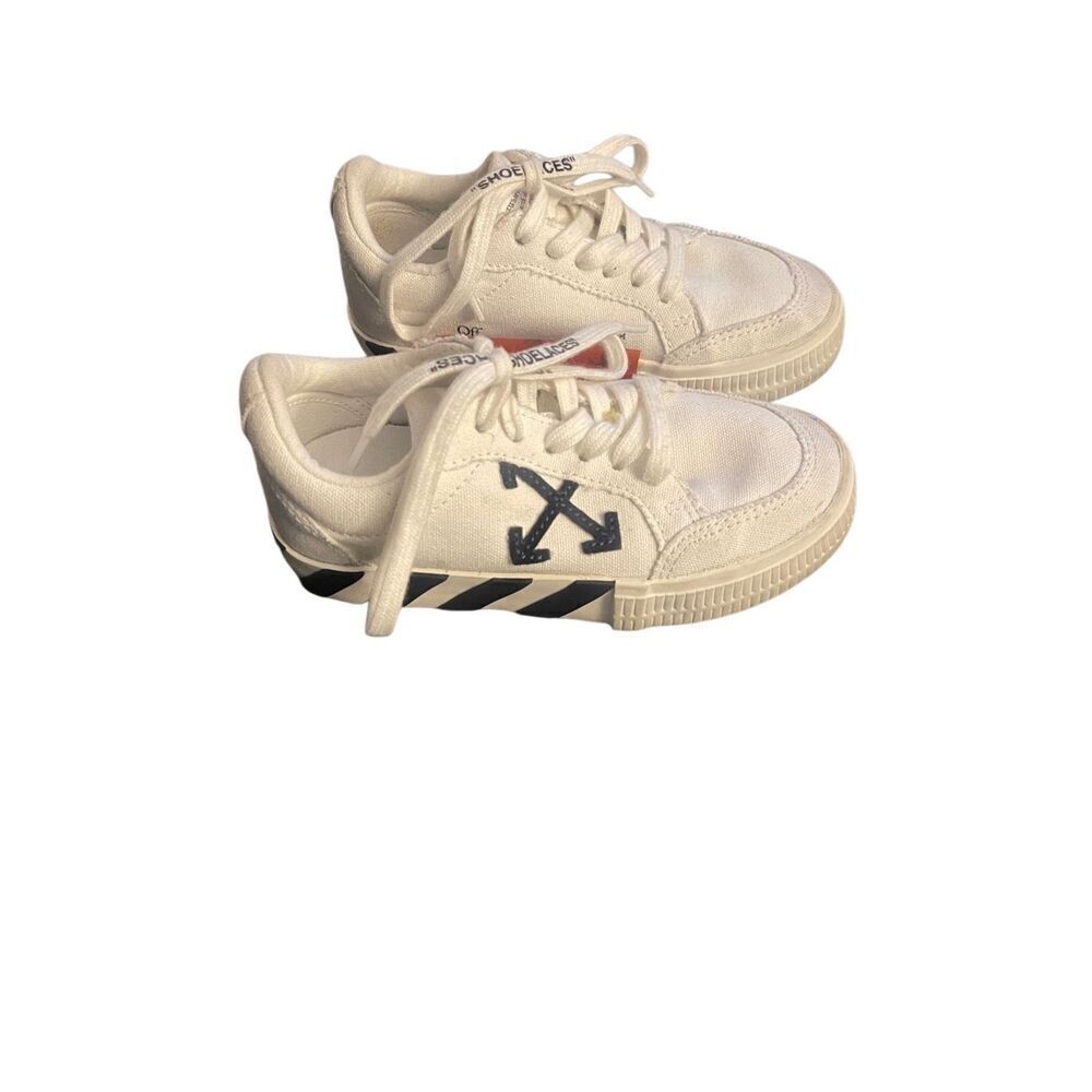 OFF WHITE CANVAS VULCANIZED LACE UP SNEAKER